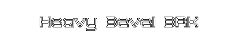 Heavy Bevel BRK font preview