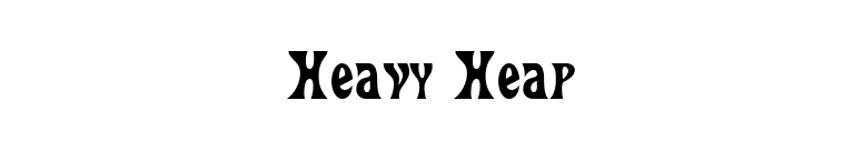 Heavy Heap font preview