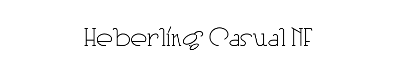 Heberling Casual NF font preview