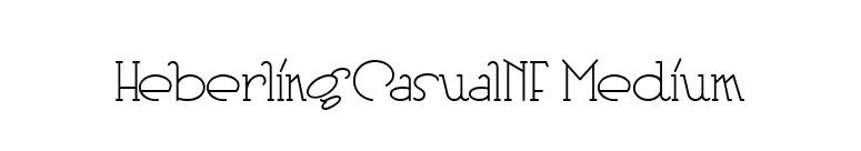 HeberlingCasualNF Medium font preview