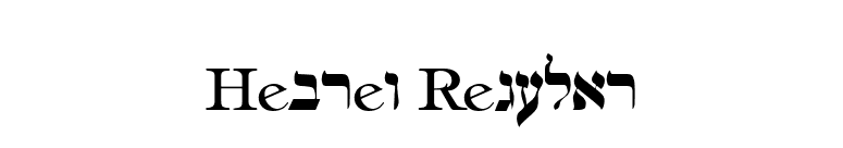 Hebrew Regular font preview