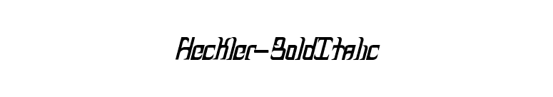 Heckler-BoldItalic font preview