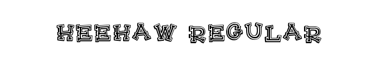 HeeHaw Regular font preview