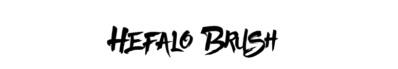 Hefalo Brush  font preview
