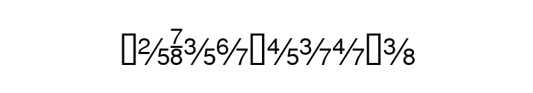 HeFractions font preview