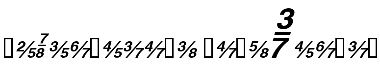 HeFractions BoldItalic font preview