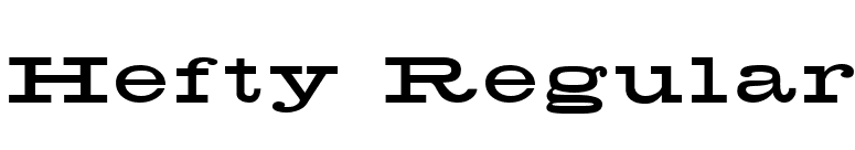 Hefty Regular font preview