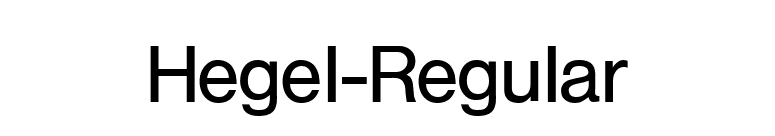 Hegel-Regular font preview