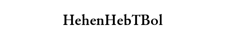 HehenHebTBol font preview
