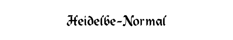 Heidelbe-Normal font preview
