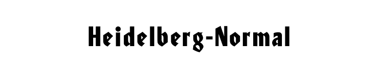 Heidelberg-Normal font preview