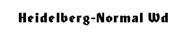 Heidelberg-Normal Wd font preview