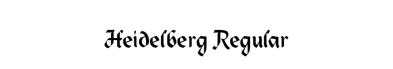Heidelberg Regular font preview