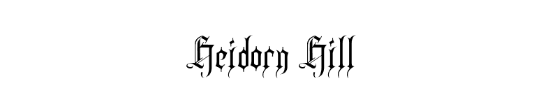 Heidorn Hill font preview