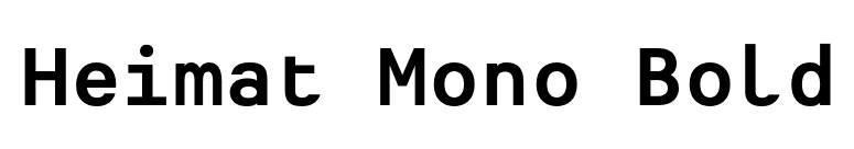 Heimat Mono Bold font preview