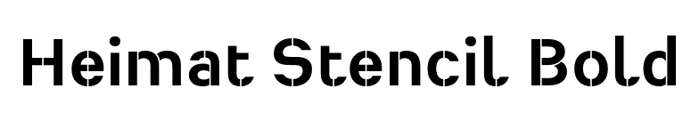 Heimat Stencil Bold font preview