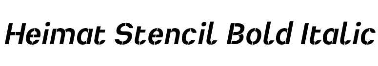 Heimat Stencil Bold Italic font preview
