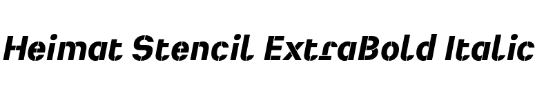 Heimat Stencil ExtraBold Italic font preview