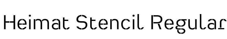 Heimat Stencil Regular font preview