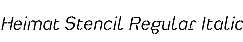 Heimat Stencil Regular Italic font preview
