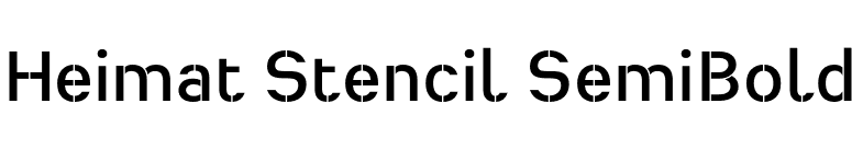 Heimat Stencil SemiBold font preview