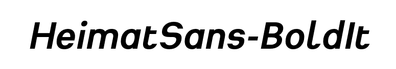 HeimatSans-BoldIt font preview