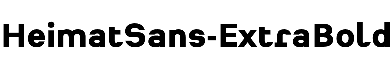 HeimatSans-ExtraBold font preview