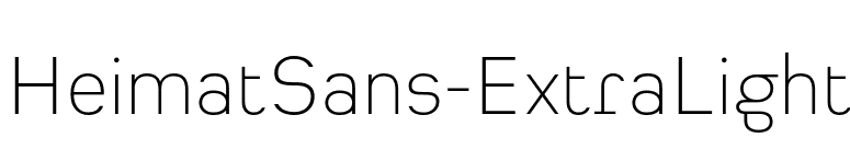 HeimatSans-ExtraLight font preview