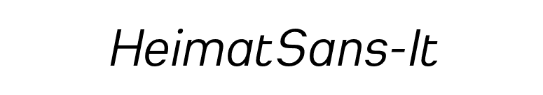 HeimatSans-It font preview