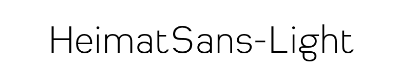 HeimatSans-Light font preview