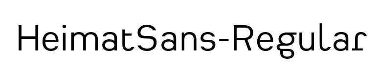 HeimatSans-Regular font preview
