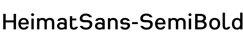 HeimatSans-SemiBold font preview