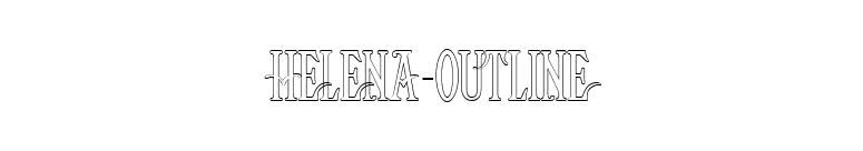 Helena-Outline font preview