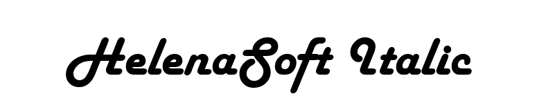 HelenaSoft Italic font preview