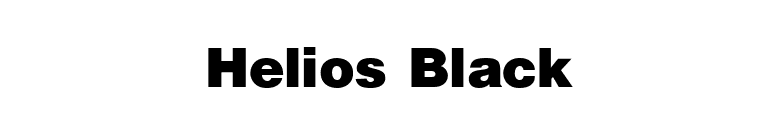 Helios Black font preview