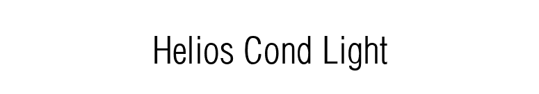 Helios Cond Light font preview