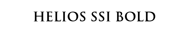 Helios SSi Bold font preview