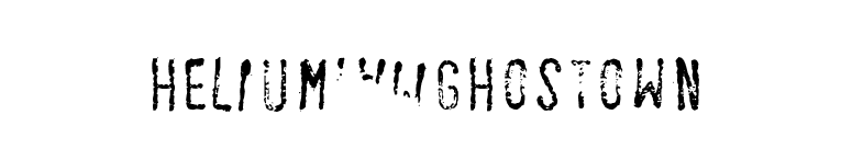 Helium-Ghostown font preview