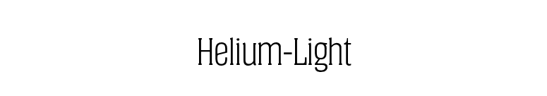 Helium-Light font preview