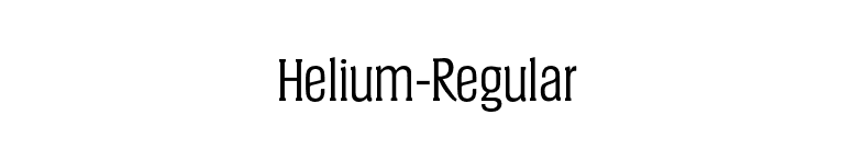Helium-Regular font preview