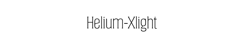 Helium-Xlight font preview
