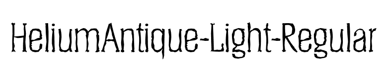 HeliumAntique-Light-Regular font preview