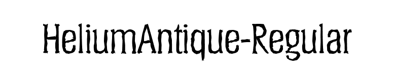 HeliumAntique-Regular font preview