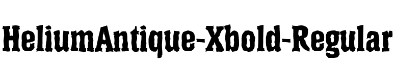 HeliumAntique-Xbold-Regular font preview