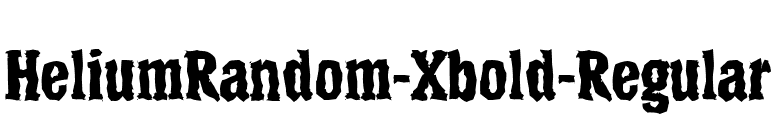 HeliumRandom-Xbold-Regular font preview
