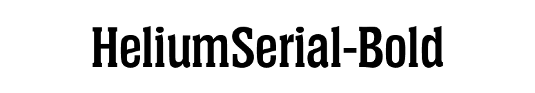 HeliumSerial-Bold font preview