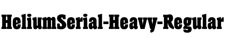 HeliumSerial-Heavy-Regular font preview