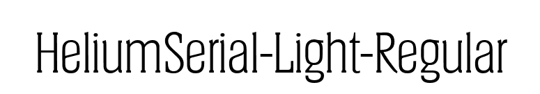 HeliumSerial-Light-Regular font preview
