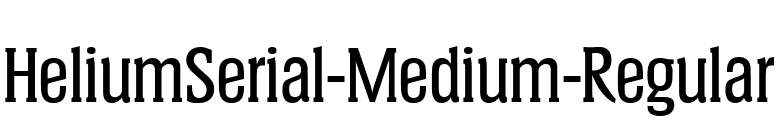 HeliumSerial-Medium-Regular font preview
