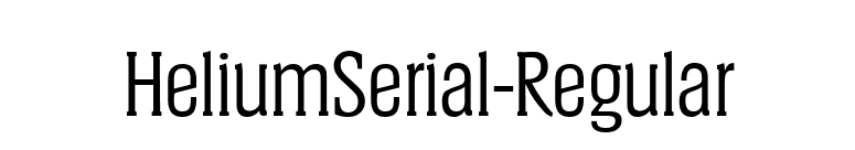 HeliumSerial-Regular font preview